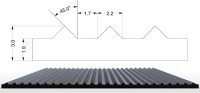 3mm Feinriefenmatte  1000/1000